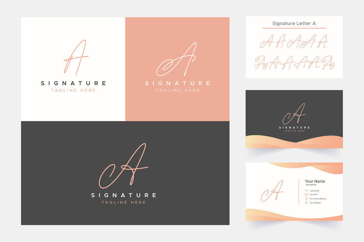 Letter A Signature Handwritten Logo, a Branding & Logo Template by Signatoro