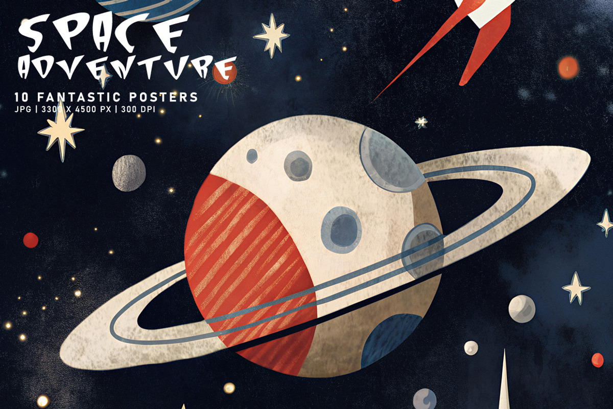 Space Adventure, a Decorative Illustration by Digital Art Creations (Photo 1 of 6)
