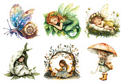 Woodland Fairy Clipart, an Illustration by Daily.Designs (Thumbnail 2 of 9)