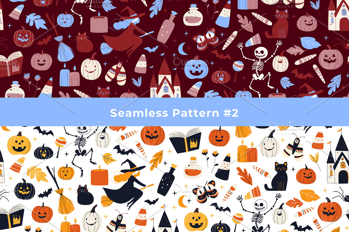 Halloween Clipart & Patterns, a Seasonal Illustration by VasilkovS (Photo 6 of 6)