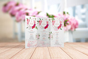 Floral Wedding Menu, a Stationery Template by FlatlineRo (Thumbnail 1 of 2)