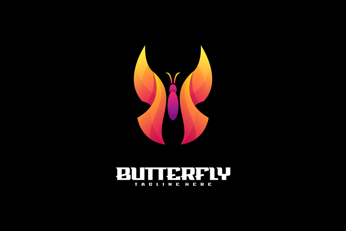 Butterfly Gradient Colorful Logo., a Branding & Logo Template by ModalTampang