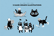 Everyday Nordic Cats Illustrations, an Animal Illustration by helenreveur (Thumbnail 3 of 5)