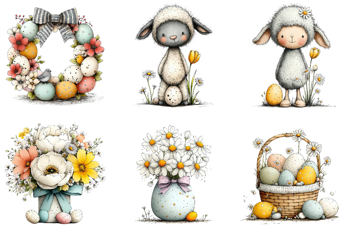 Easter Clipart Violet Easter, an Illustration by Sublimation Artist (Photo 6 of 7)