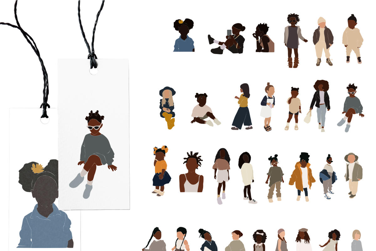Children's clipart, child and mother, a Person Illustration by Yana_mide (Photo 2 of 9)