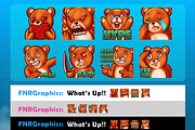 Teddy Bear Twitch emotes, an Illustration by FNR Graphics (Thumbnail 2 of 2)