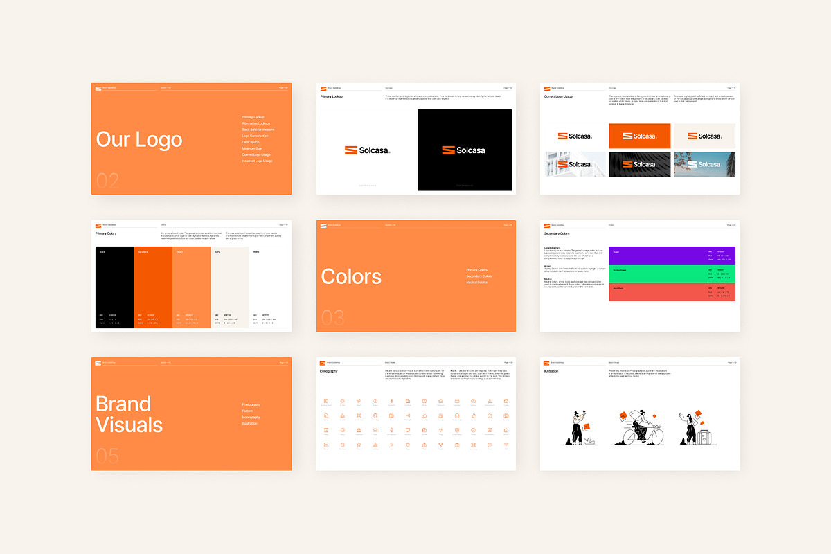Solcasa - Brand Guidelines Template, a Presentation Template by Uniko Studio (Photo 3 of 10)