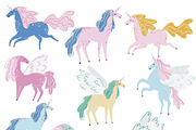 Unicorn pattern + BONUS 98 elements, a Pattern Graphic by Lineli (Thumbnail 2 of 11)