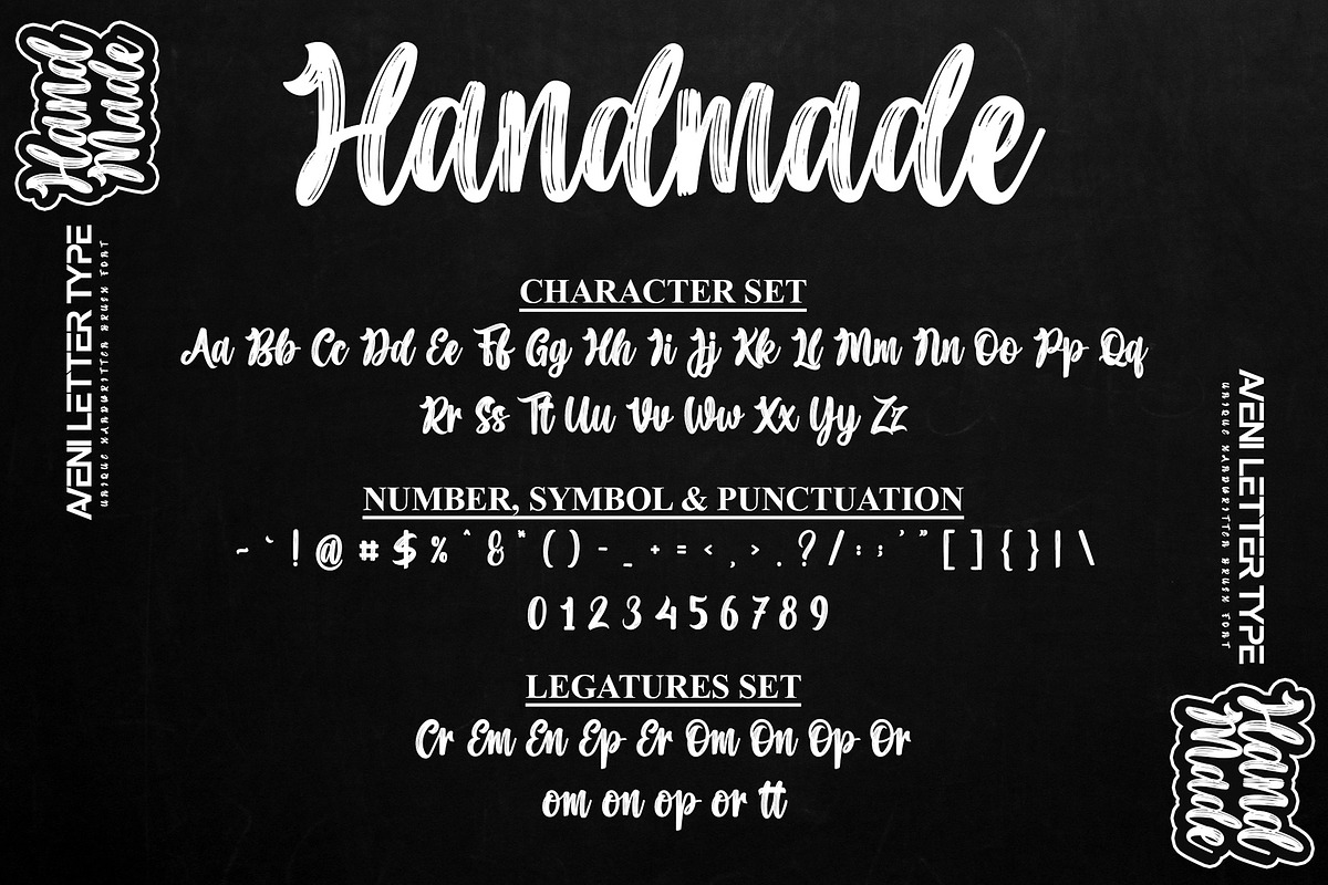 Handmade | Handwritten Brush Font, a Handwritten Font by Aveni Letter Type (Photo 8 of 9)