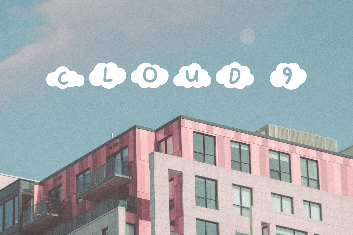 Cloud 9 - A display font, a Symbol Font by Iasan Design (Photo 7 of 7)