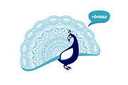 Ornamental peacock + bonus, an Animal Illustration by Crazy nook (Thumbnail 1 of 3)
