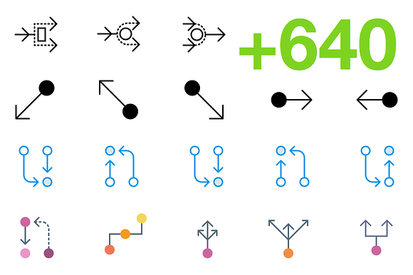 Smashicons 640 Arrow Icons