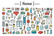 Vector set on the theme of hygiene, an Outline Icon by Olga Chuklay (Thumbnail 1 of 2)