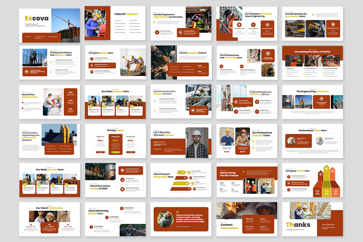 Excova Engineering Construction PPT, a Presentation Template by kerismaker (Photo 10 of 10)