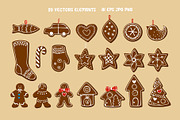 Christmas Denim Vector Collection, a Seasonal Illustration by YuNa (Thumbnail 5 of 8)
