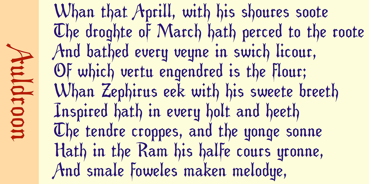 Auldroon Normal, a Blackletter Font by Ingrimayne Type (Photo 4 of 4)