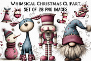 Whimsical Christmas Clipart, an Illustration by Craft Nest (Thumbnail 1 of 6)