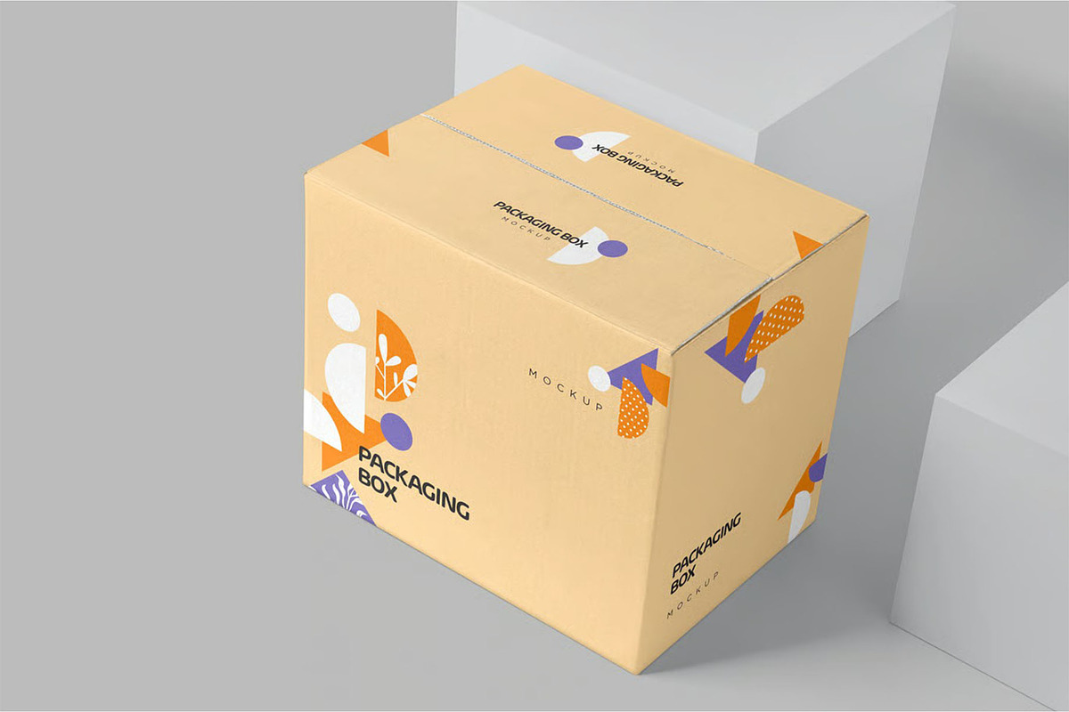 7 Packaging Box Mockups, a Packaging Mockup by megostudi0 (Photo 5 of 9)