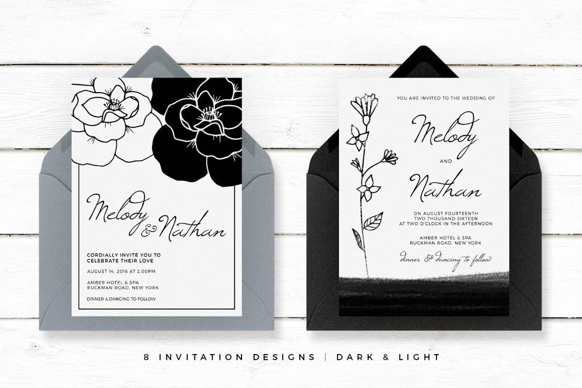 Petal Noir - Wedding Suite, an Invitation Template by AM Studio (Photo 5 of 9)