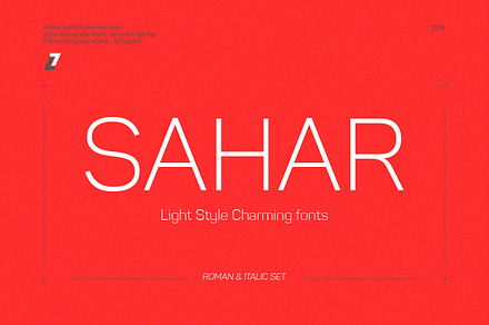 Sahar Light (Roman & Italic), a Sans Serif Font by Lella7
