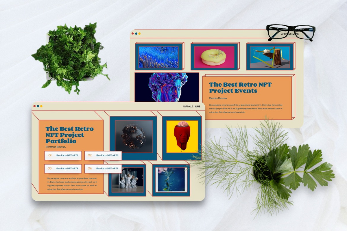 Revrao - NFT Nineties Powerpoint, a Presentation Template by Dhabee (Photo 2 of 7)