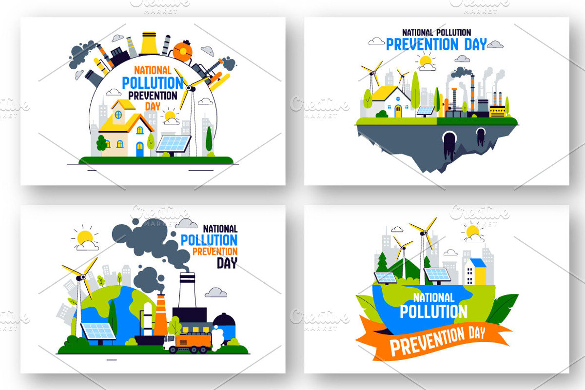 10 National Pollution Prevention Day, a Seasonal Illustration by denayunebgt (Photo 2 of 4)