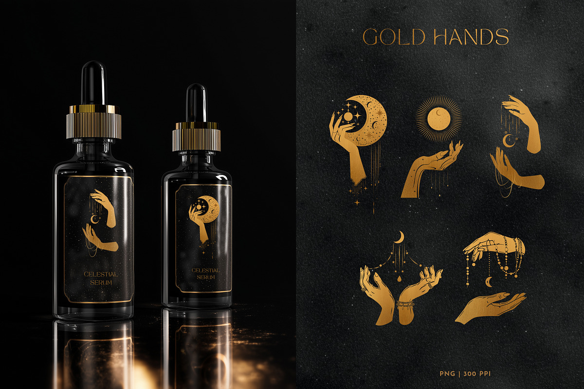 Gold Celestial Graphics Astrology, an Object Graphic by Under My Cozy Roof (Photo 5 of 16)