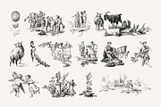Victorian Toile PNG Illustration Kit, a Decorative Illustration by Century Library (Thumbnail 7 of 8)