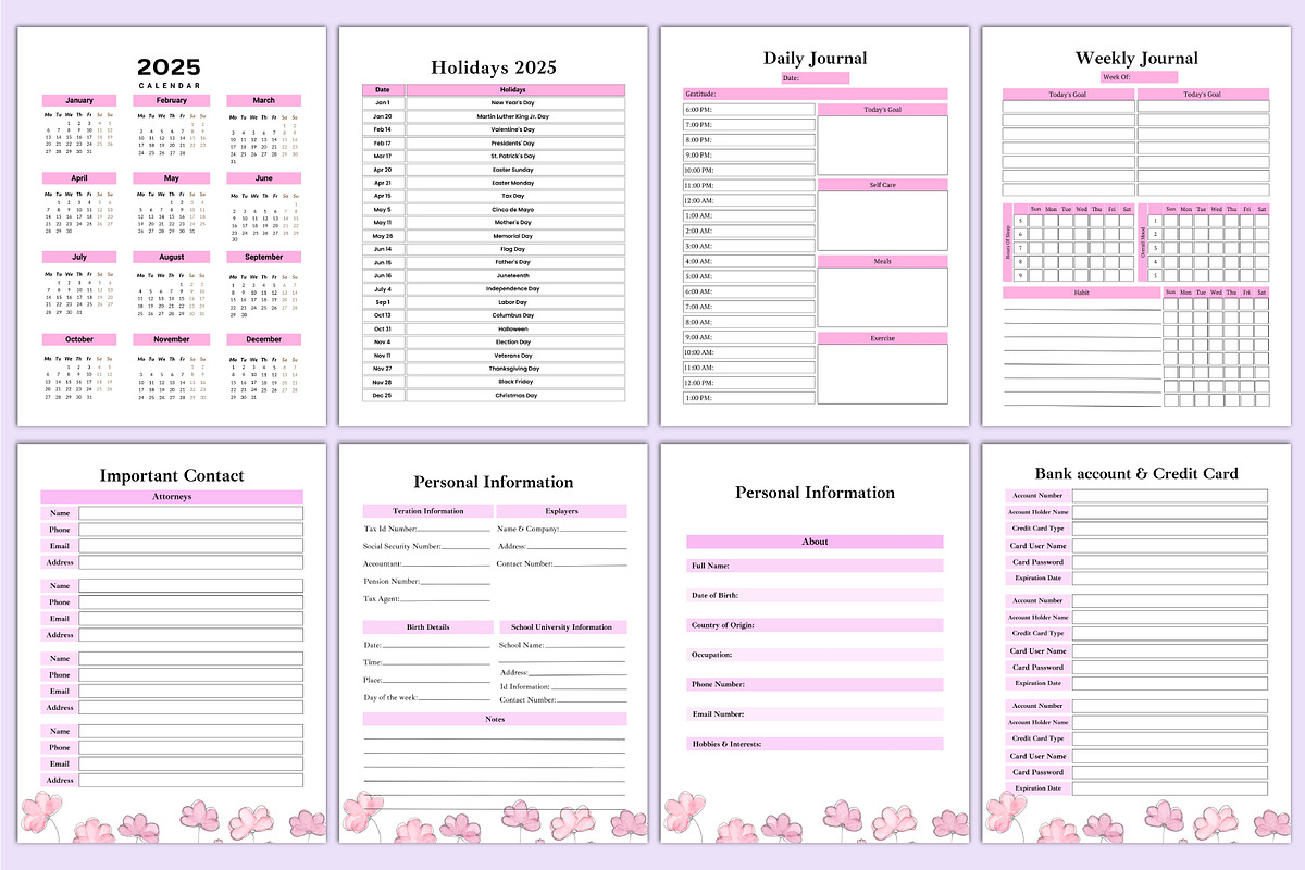 2025 End Of Life Planner For Canva, a Stationery Template by Shumaya (Photo 2 of 6)