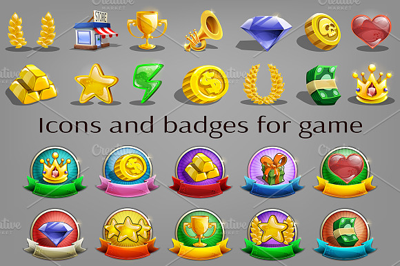 Icons And Badges For Game