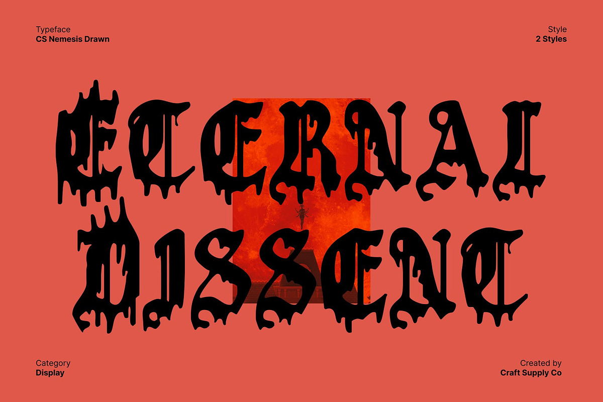 CS Nemesis Drawn, a Blackletter Font by Craft Supply Co. (Photo 2 of 8)