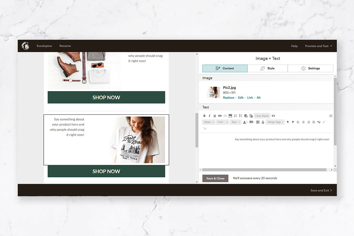 Canva & Mailchimp Newsletter | Green, an Email Template by Thirty One Palms Studio (Photo 8 of 9)