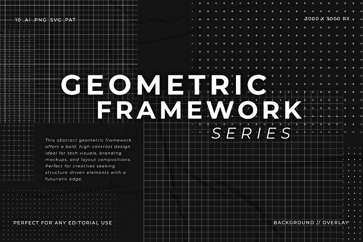 Geometric Framework Series, a Background Graphic by Pitchlook.Studio