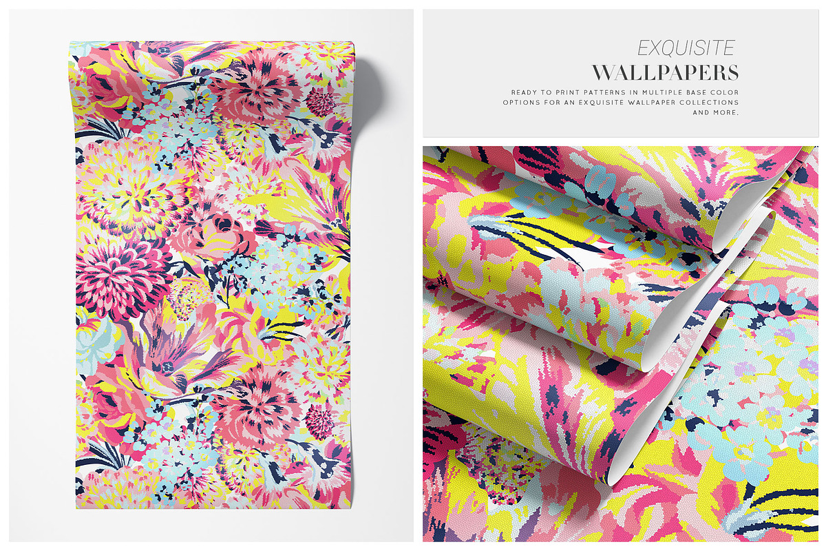 Chromaflora Exquisite Print & Motifs, a Wallpaper Graphic by Pink Linen (Photo 5 of 13)