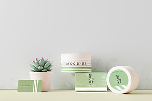 Cosmetic Jar Mockup Scene