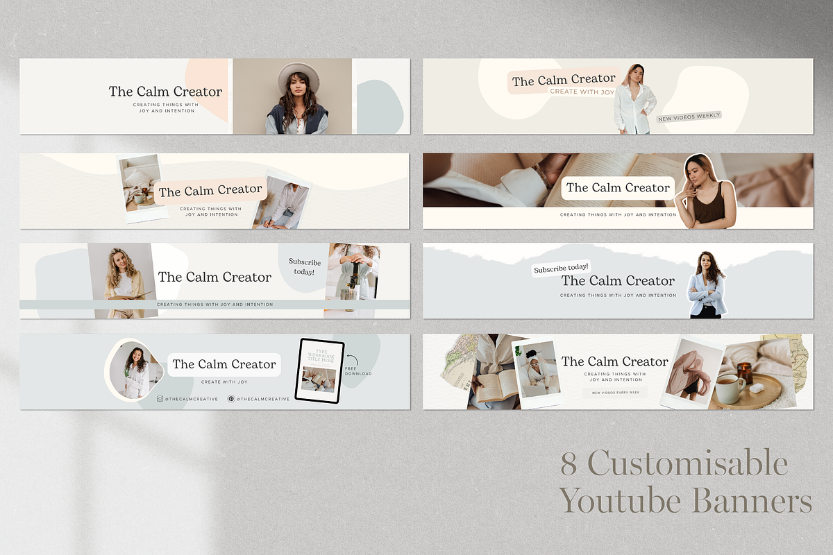 Youtube Branding Bundle Templates, a Marketing Template by Tabitha Emma (Photo 2 of 9)