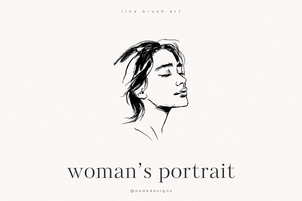 Woman's Portrait I, a Person Illustration by PeDe Designs (Photo 5 of 6)