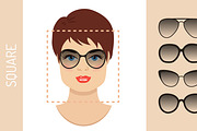 Woman sunglasses shapes. 9 sets., a Decorative Illustration by Cheremuha (Thumbnail 3 of 4)