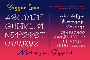 Bigger Love - Clean Handwriting Font