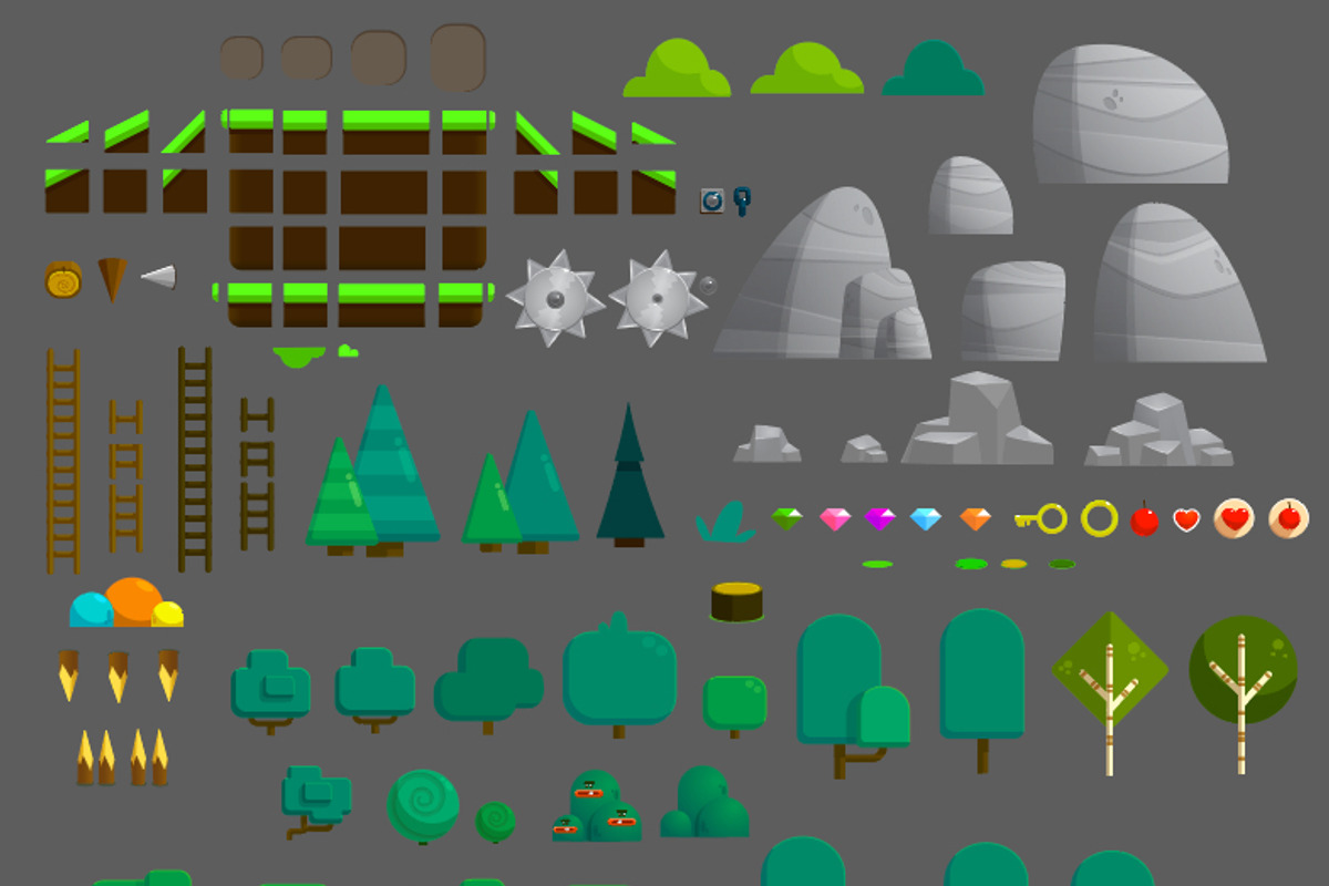 Grass Tile set, an Illustration by Mike Mac (Photo 2 of 2)