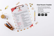 Clean Resume/CV, a Resume Template by designvillage (Thumbnail 2 of 13)