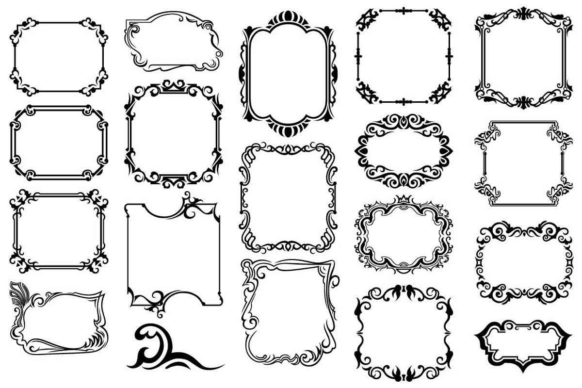 Vintage frames, a Pattern Graphic by LineworkStock (Photo 6 of 12)