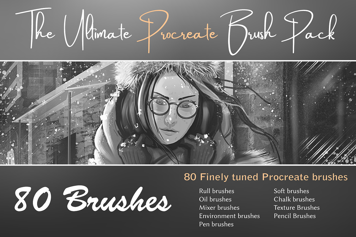 PROCREATE COMBO #1 - 108 Brushes preview 2