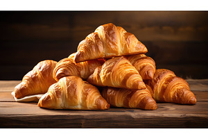 breakfast isolated croissan food ai, a Background Photo by pikepicture