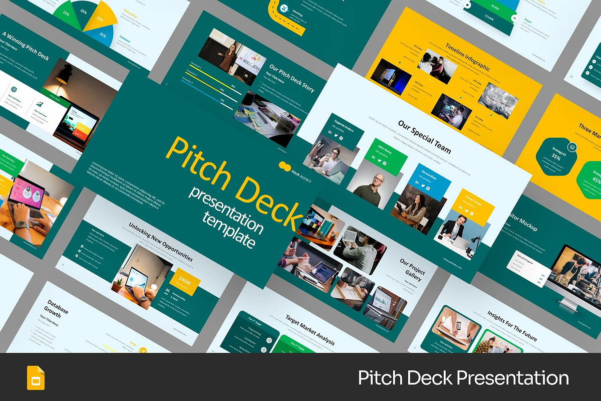 Pitch Deck Google Slides, Powerpoint, a Presentation Template by Fit-tee (Photo 1 of 2)