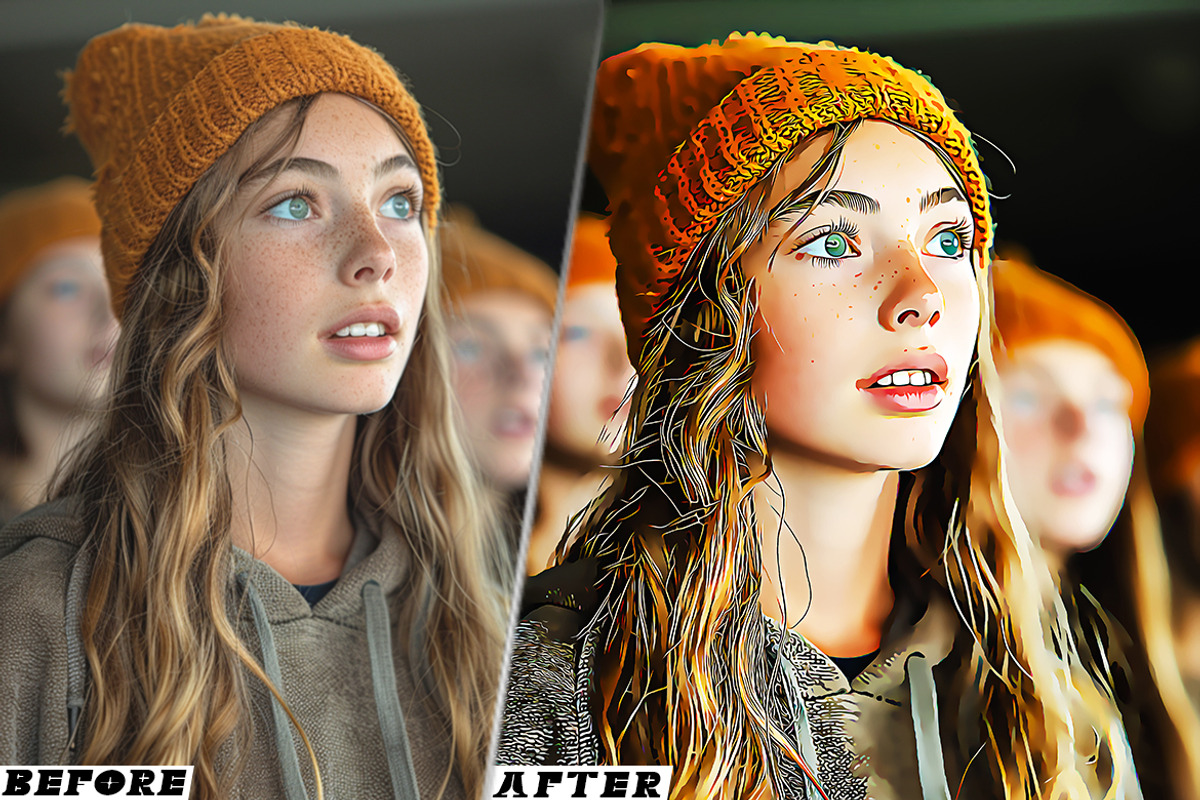 Ultra Cartoon Paint Photoshop Action, an Action Add-On by one-touch (Photo 2 of 10)