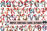 Winter Christmas Santa Alphabet, an Illustration by Design Market (Thumbnail 1 of 3)
