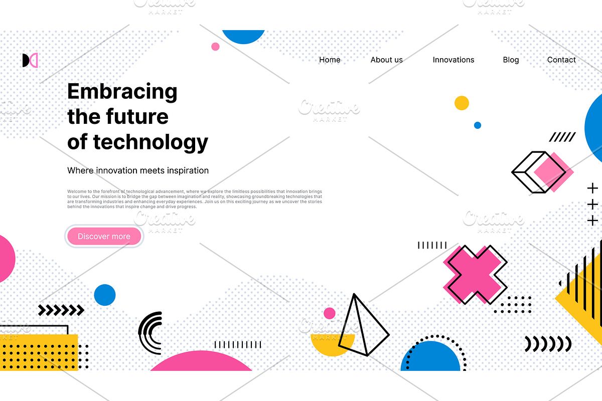 Abstract modern landing page, a Decorative Illustration by Buch&Bee