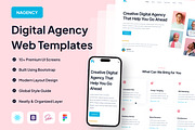 Digital Agency Web Templates, a Bootstrap Template by CreativeUI (Thumbnail 1 of 7)