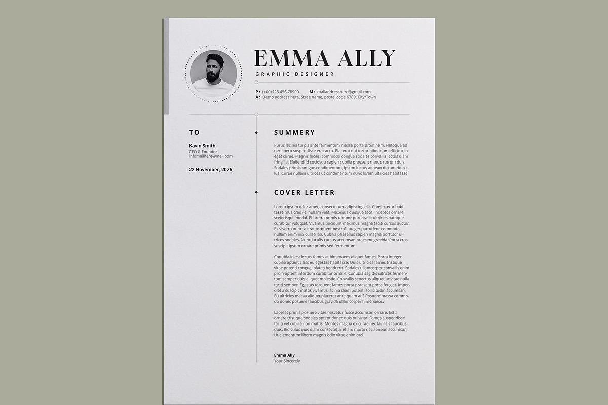 Resume/CV Template | Word & InDesign preview 4